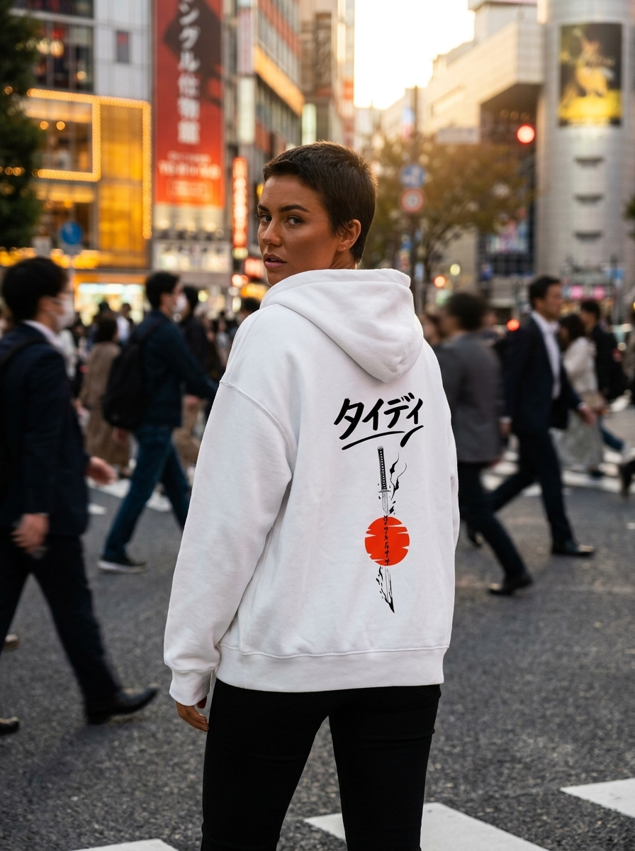 Tidy Tokyo Rising Sun Zip-Up Hoodie female lifestyle Perth streetwear