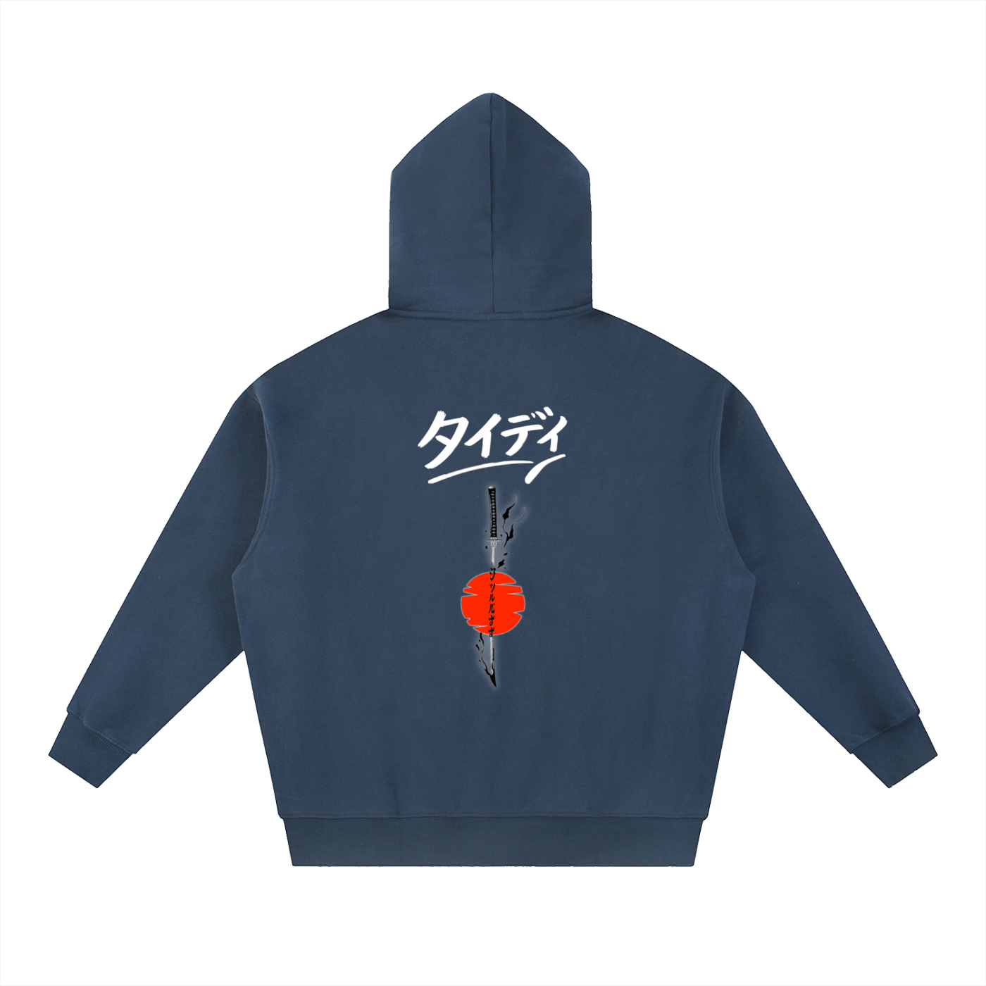 Tidy Tokyo Rising Sun Zip-Up Hoodie — White Logo ODMPOD