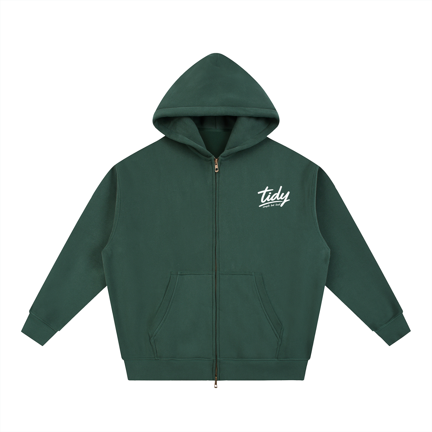 Tidy Tokyo Rising Sun Zip-Up Hoodie — White Logo ODMPOD