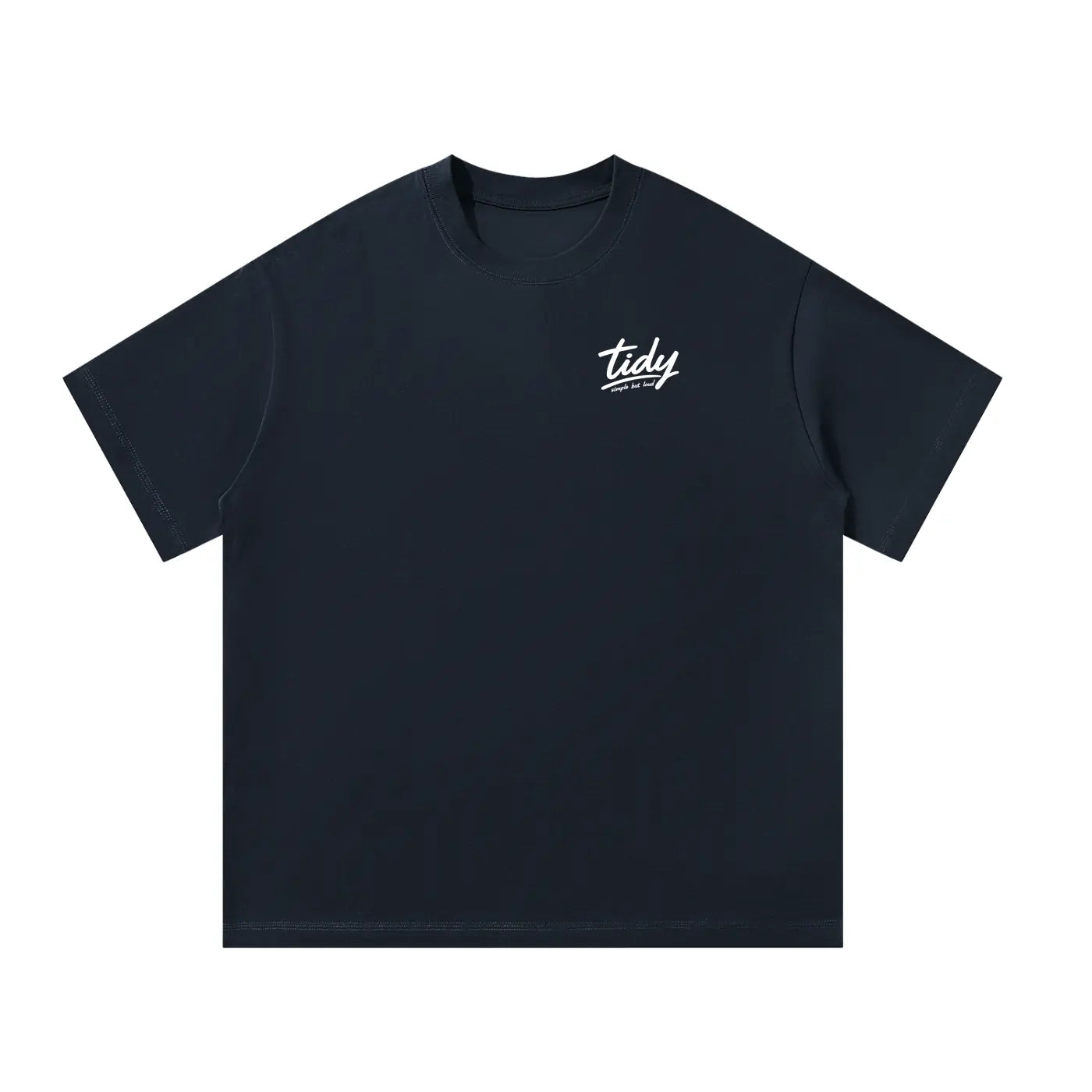 Tidy Originals Oversized Tee — White Logo ODMPOD