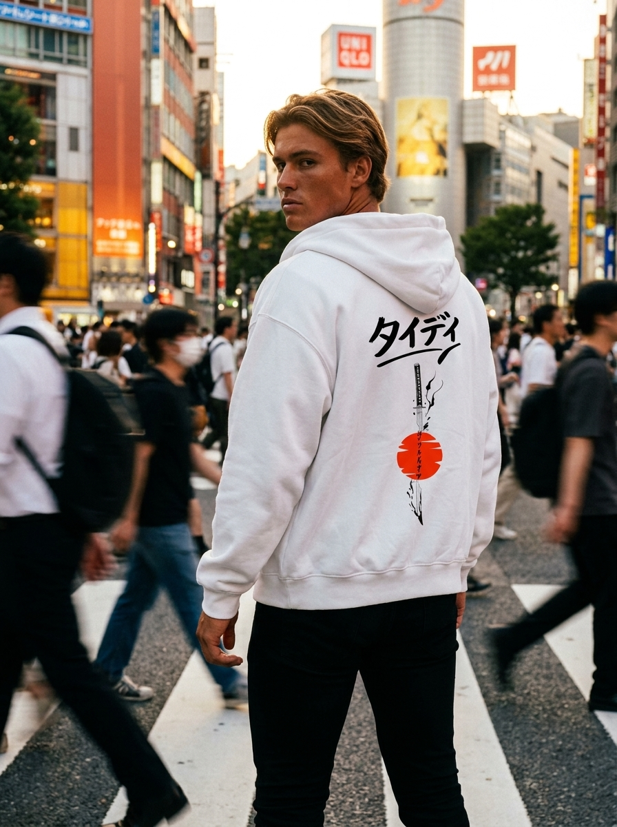 Oversized heavyweight zip-up hoodie streetwear fit