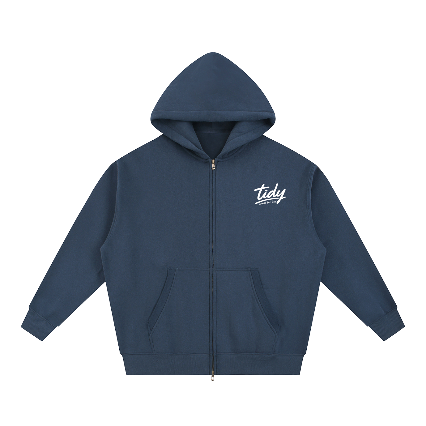 Tidy Tokyo Rising Sun Zip-Up Hoodie — White Logo ODMPOD
