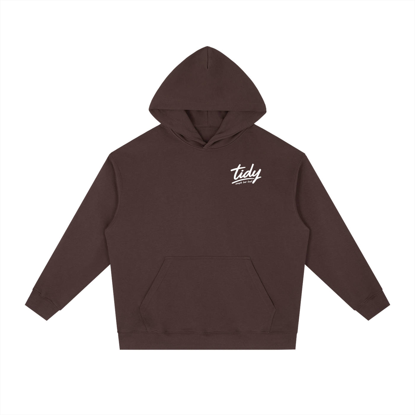 JP MT Fuji White Print Drop-Shoulder Hoodie