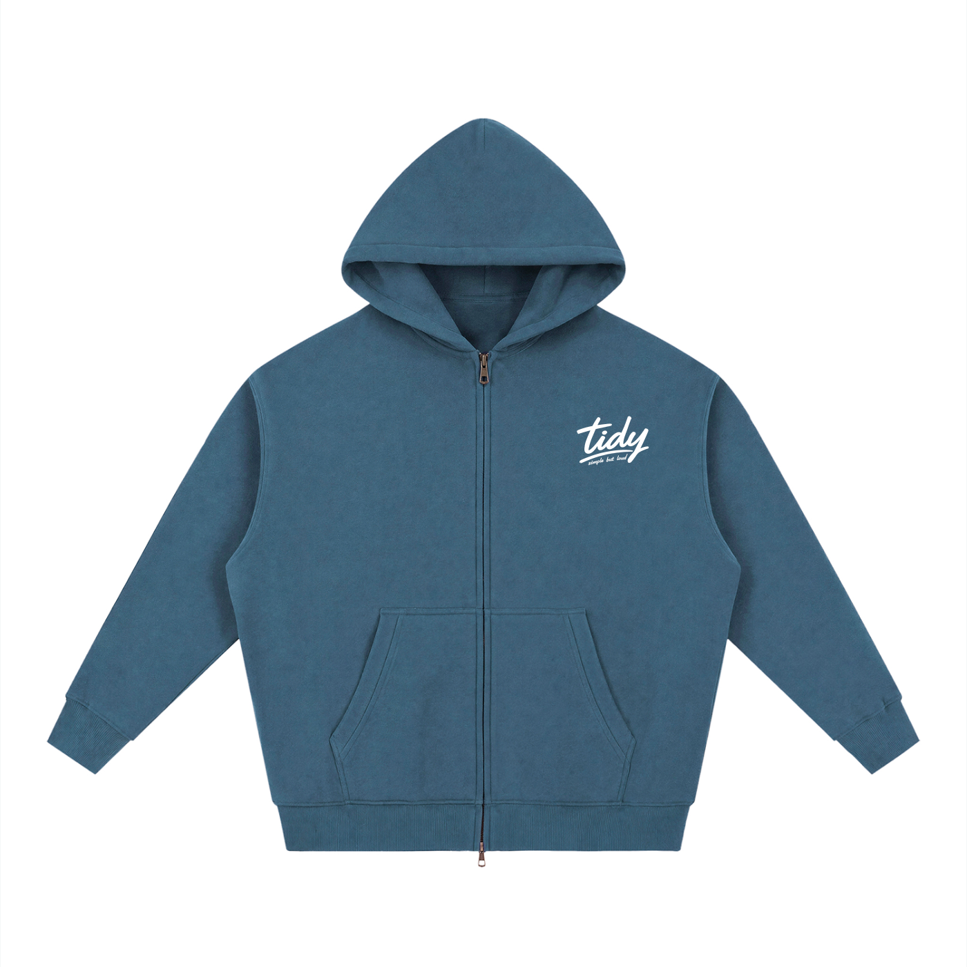 Tidy Tokyo Rising Sun Zip-Up Hoodie — White Logo ODMPOD