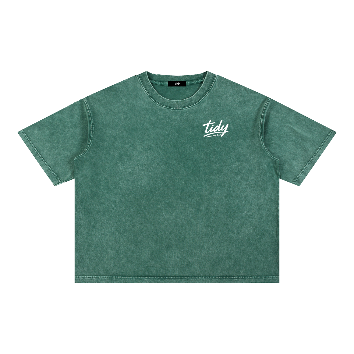 JP MT Fuji White Print Mineral Wash T-Shirt
