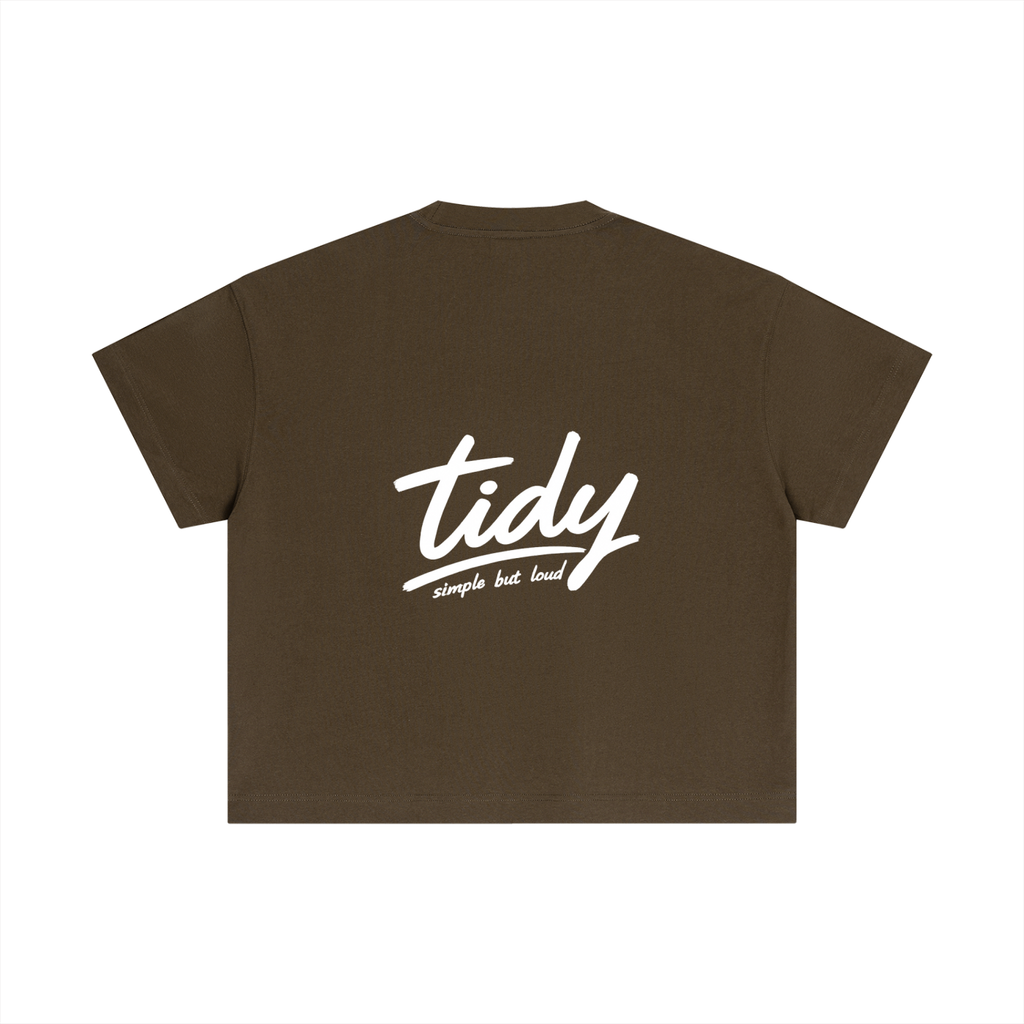 OG Collection White Print Crop T-Shirt