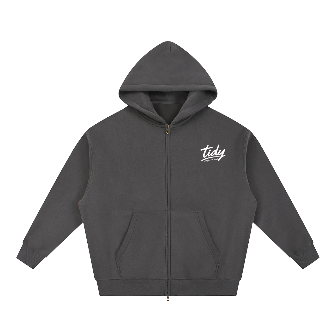 Tidy Tokyo Rising Sun Zip-Up Hoodie — White Logo ODMPOD