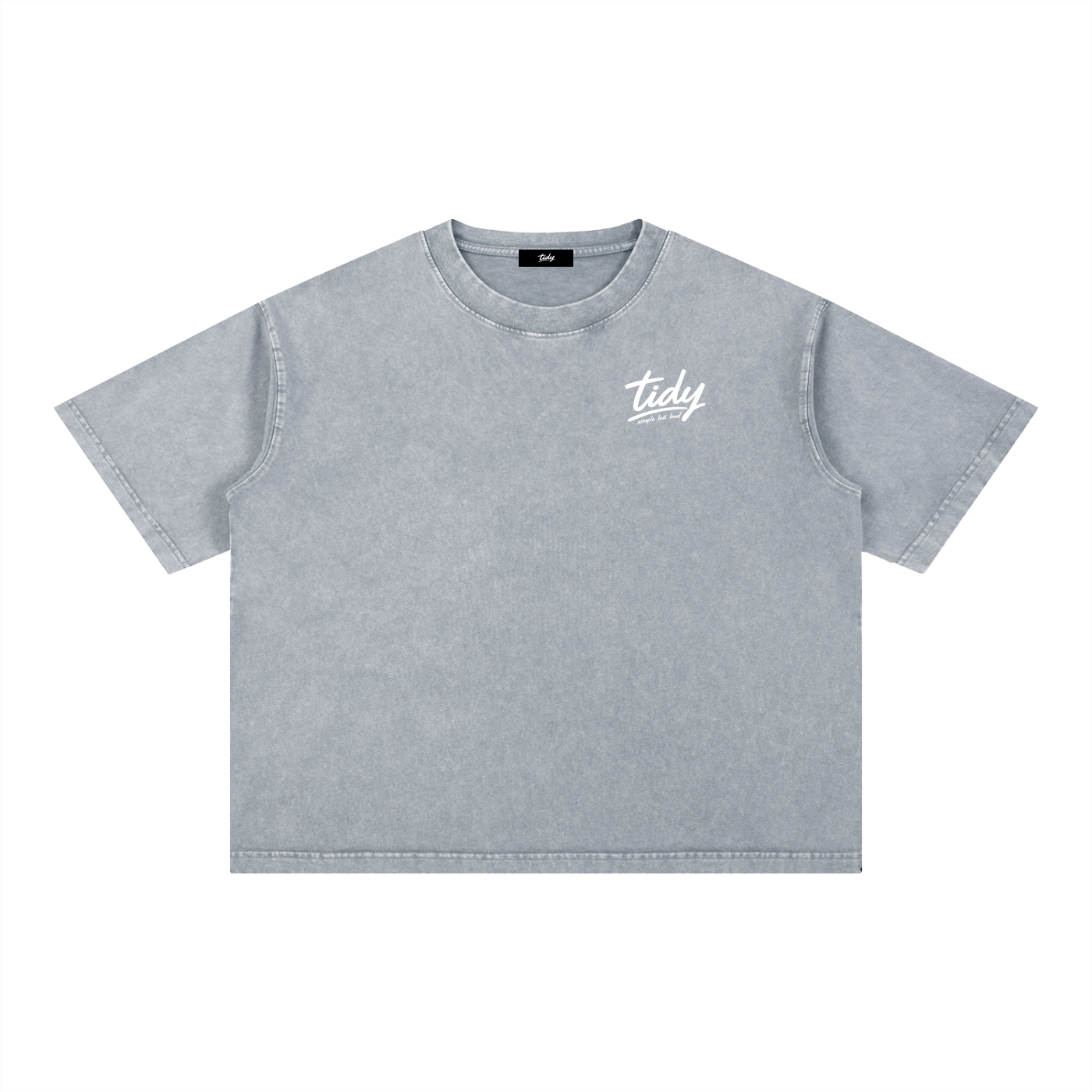JP MT Fuji White Print Mineral Wash T-Shirt