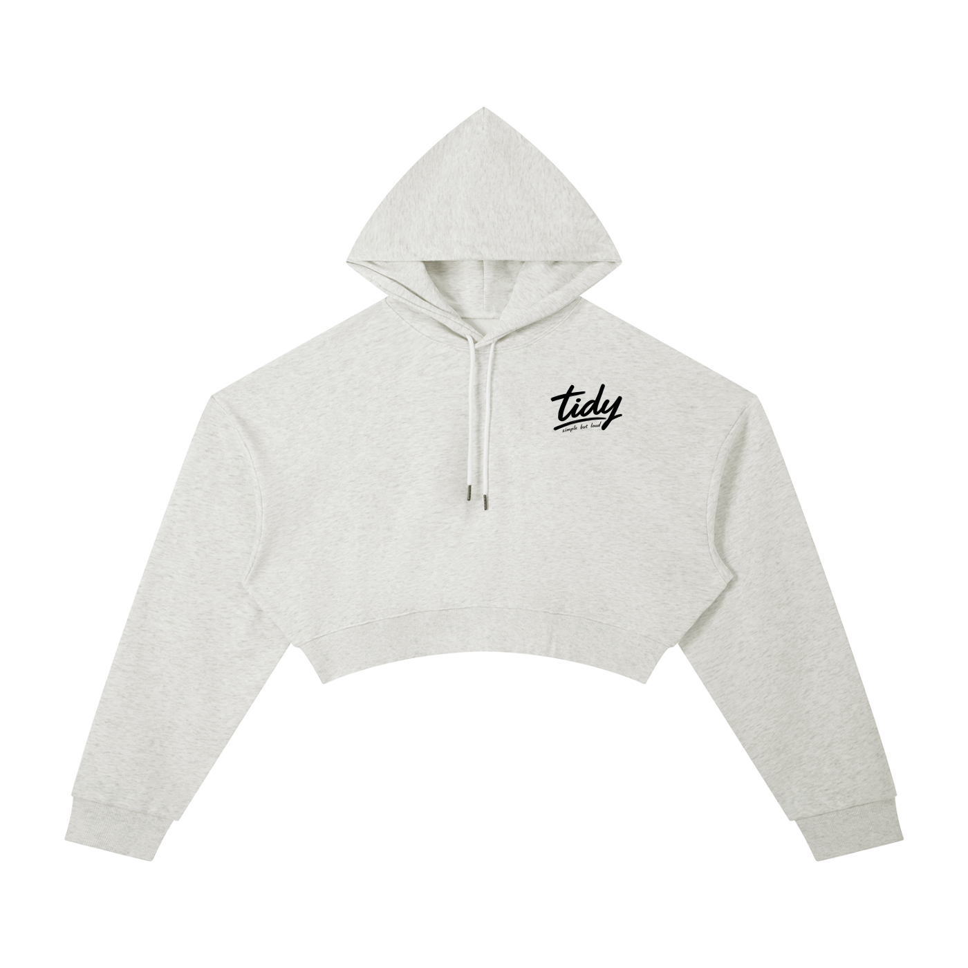 OG Collection Black Print Cropped Hoodie