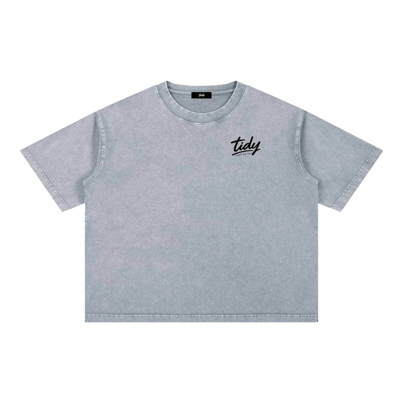 JP Temple Black Print Mineral Wash T-Shirt