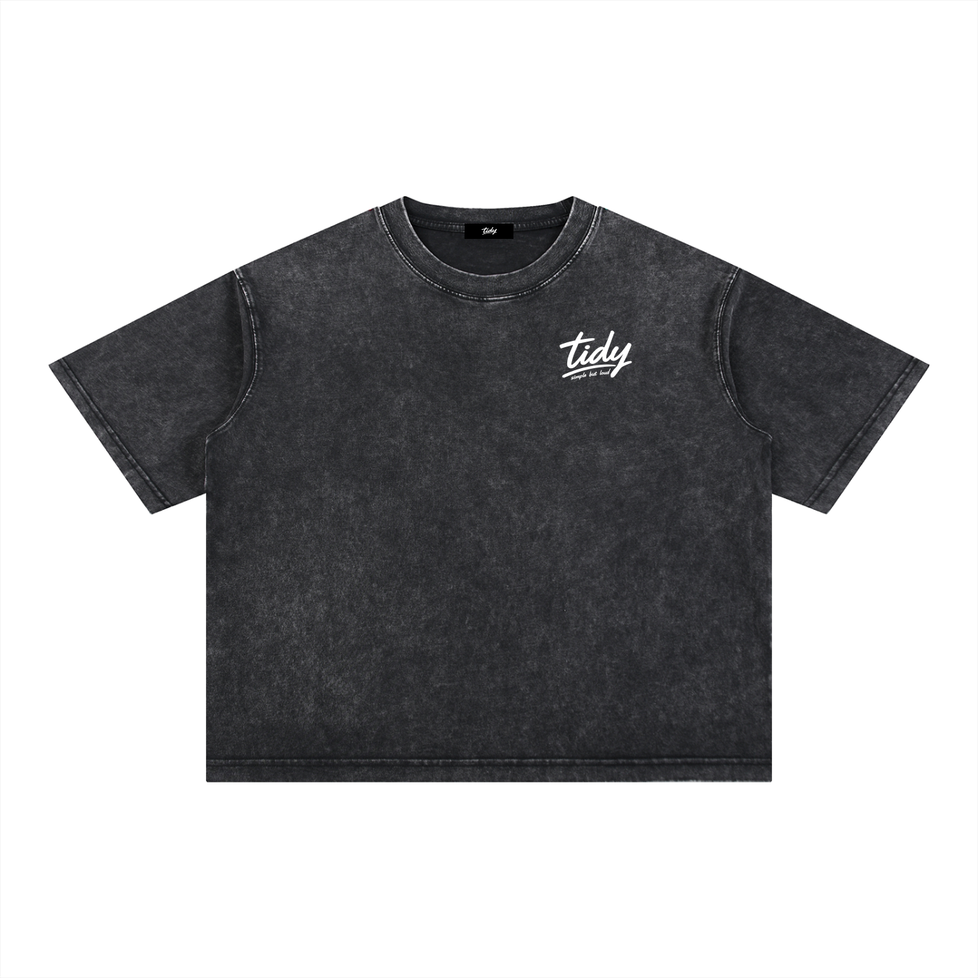 JP Dragon White Print Mineral WashT-Shirt