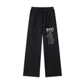 JP Dragon White Print Essential Straight-Leg Sweatpants