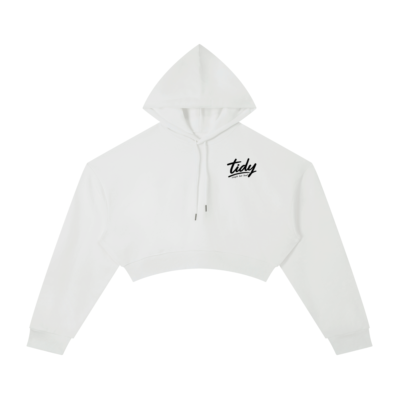 OG Collection Black Print Cropped Hoodie