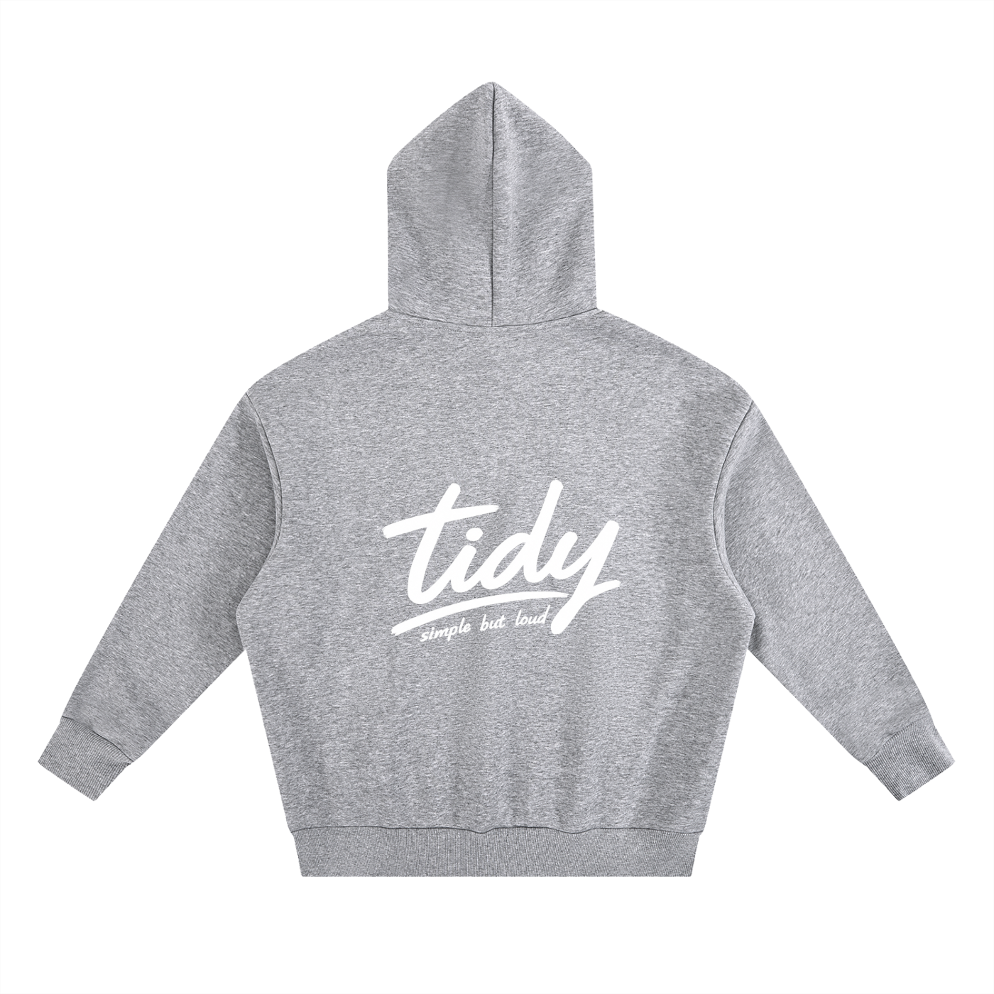 OG  White Print Heavyweight Boxy Fleece Hoodie