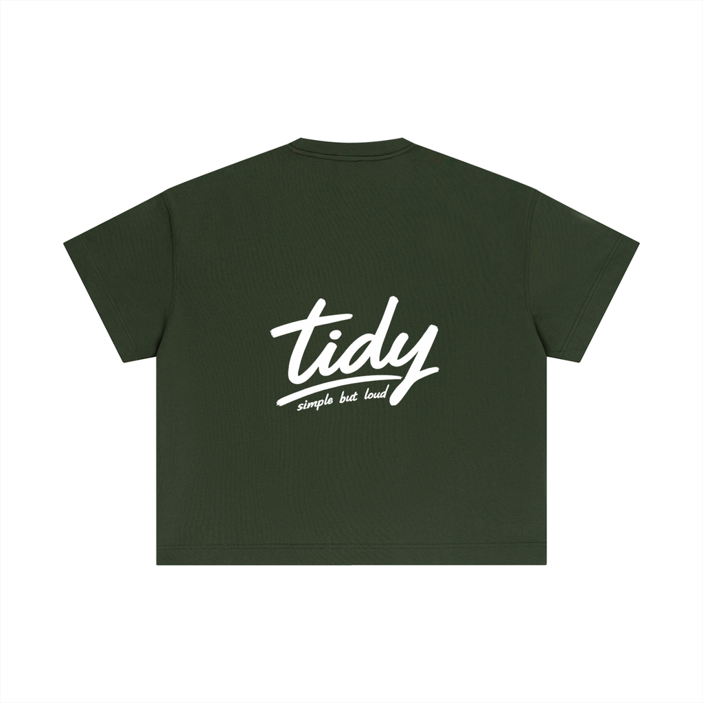 OG Collection White Print Crop T-Shirt