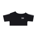OG Collection White Print Off-the-Shoulder Crop T-Shirt