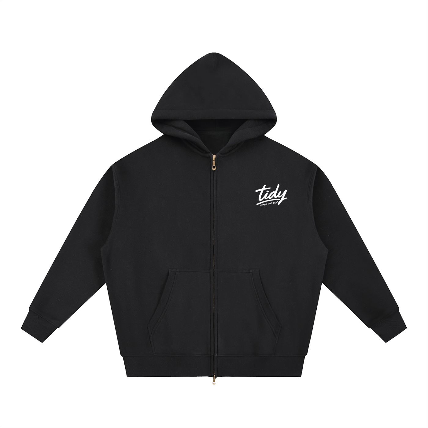 Tidy Tokyo Rising Sun Zip-Up Hoodie — White Logo ODMPOD