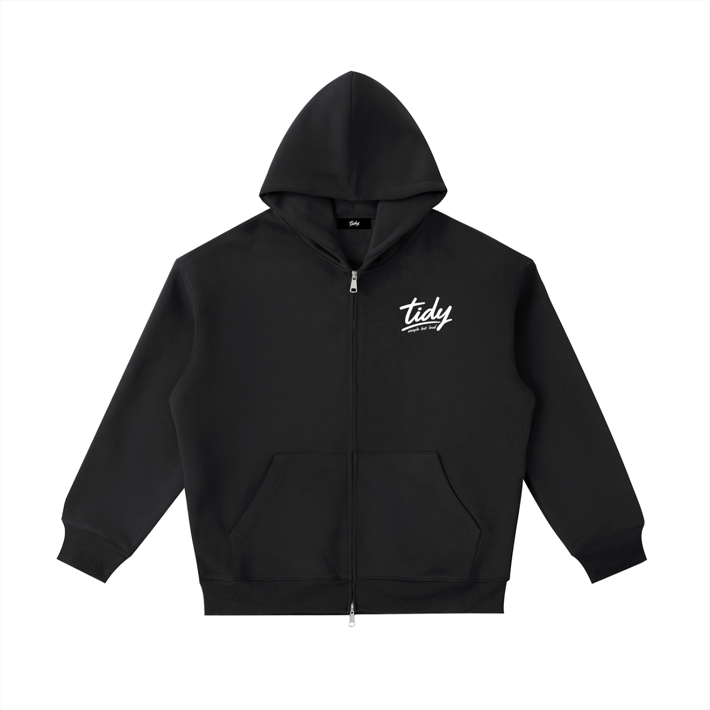 JP MT Fuji White Print Zip Up Hoodie