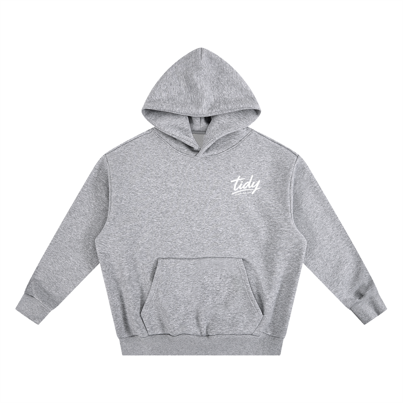 OG  White Print Heavyweight Boxy Fleece Hoodie