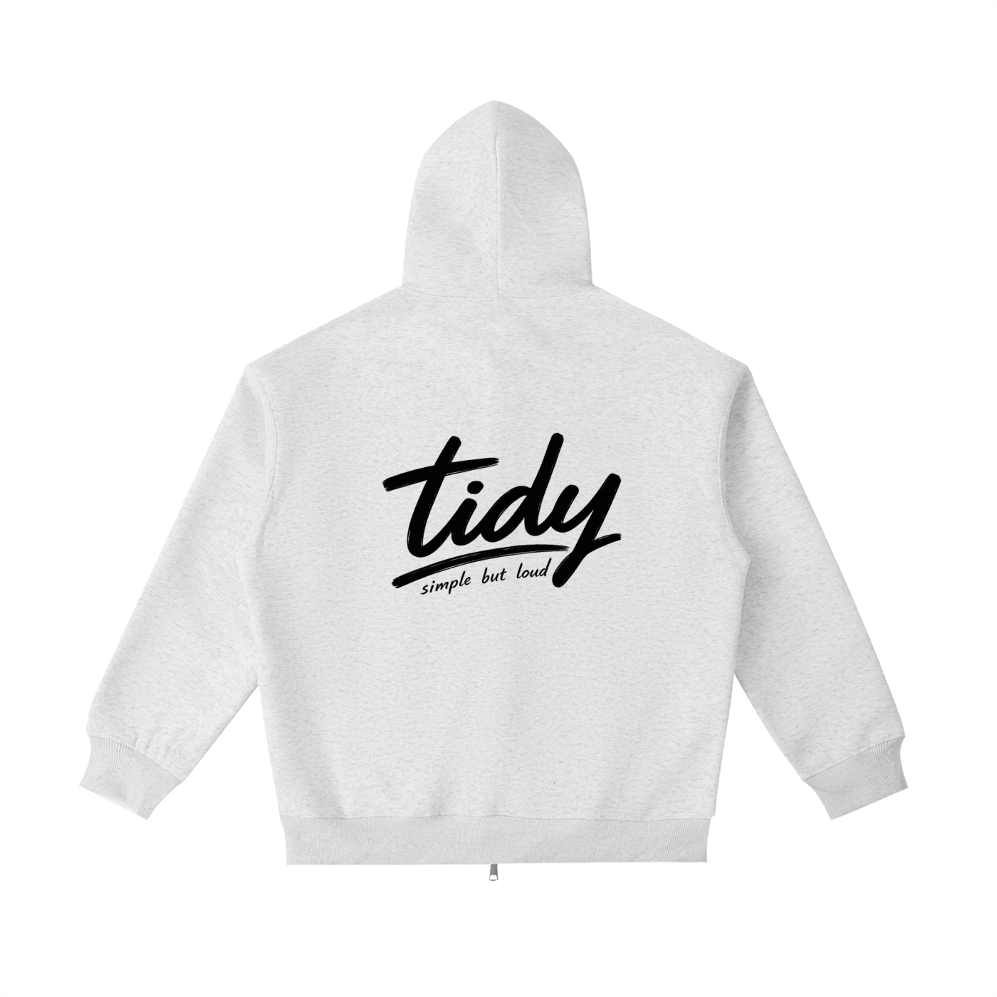OG  Black Print Heavyweight Zip-Up Hoodie