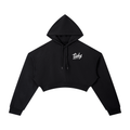 OG Collection White Print Cropped Hoodie