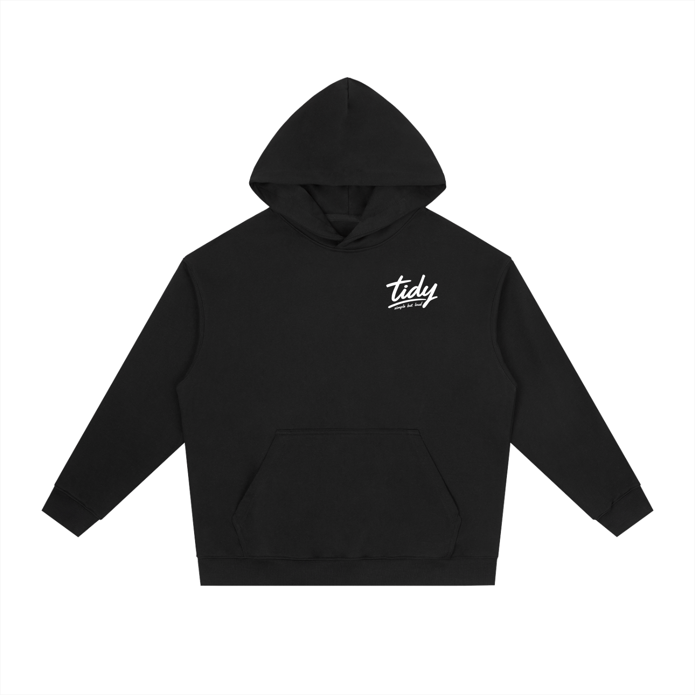JP Dragon White Print Drop-Shoulder Hoodie