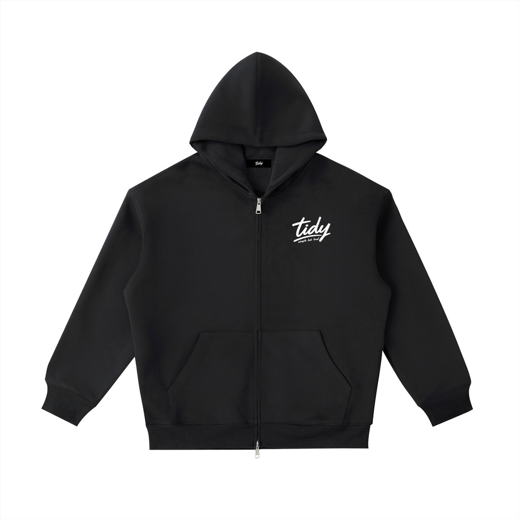 JP Temple White Print Zip Up Hoodie