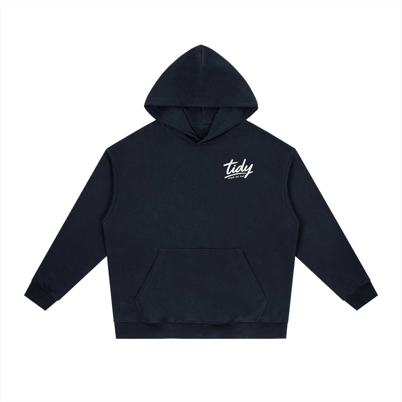 JP Temple White Print  Drop-Shoulder Hoodie