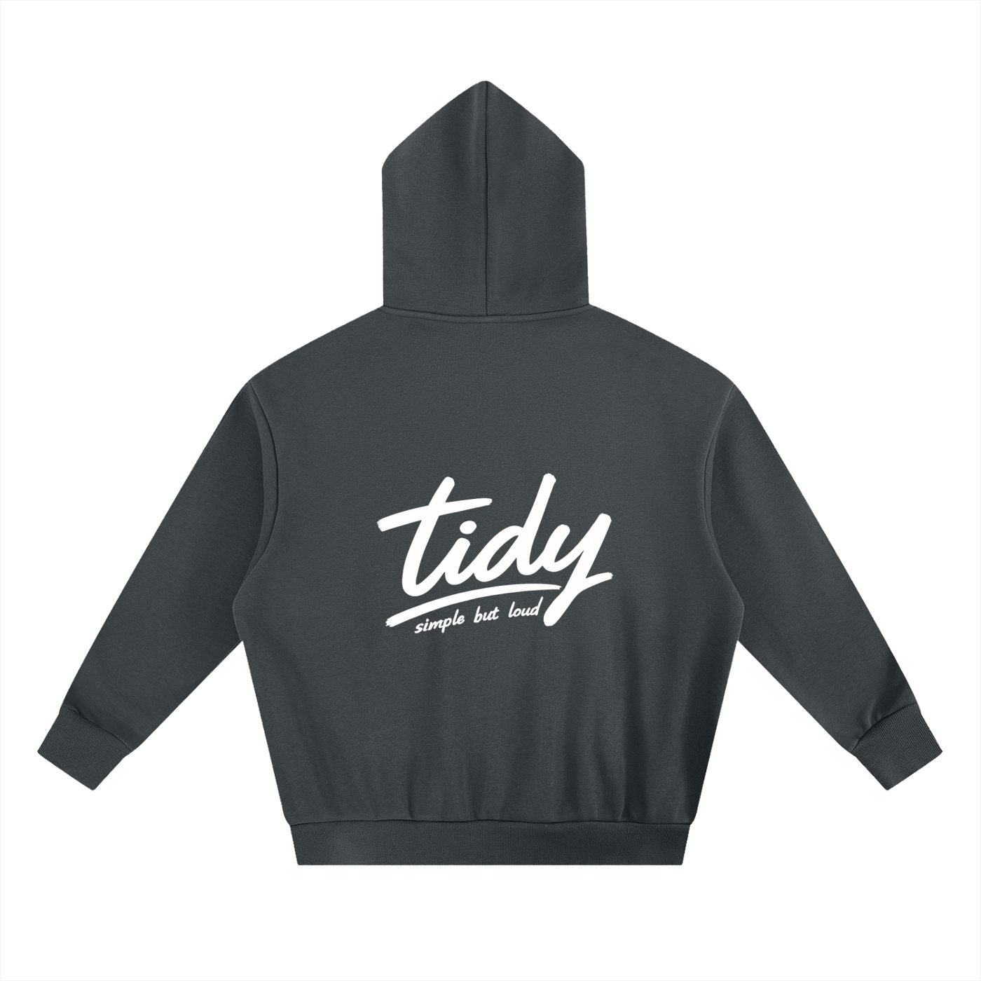 OG  White Print Heavyweight Boxy Fleece Hoodie