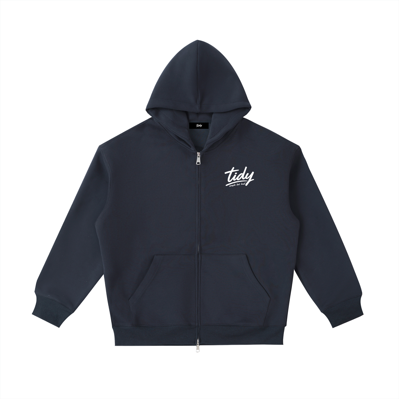 JP Temple White Print Zip Up Hoodie
