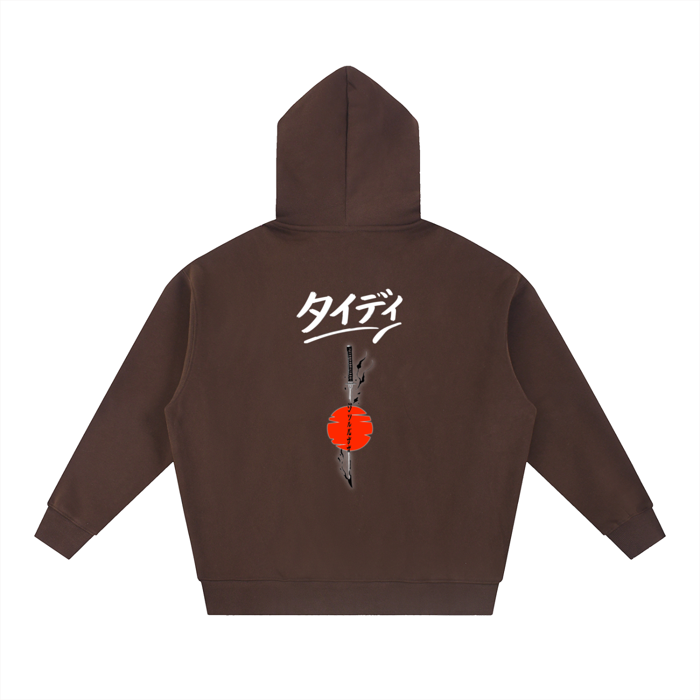 Tidy Tokyo Rising Sun Zip-Up Hoodie — White Logo ODMPOD