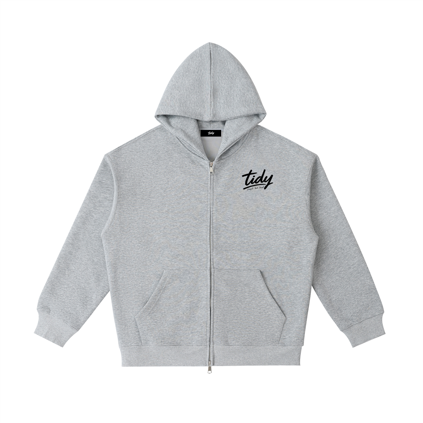 JP Temple Black Print Zip Up Hoodie
