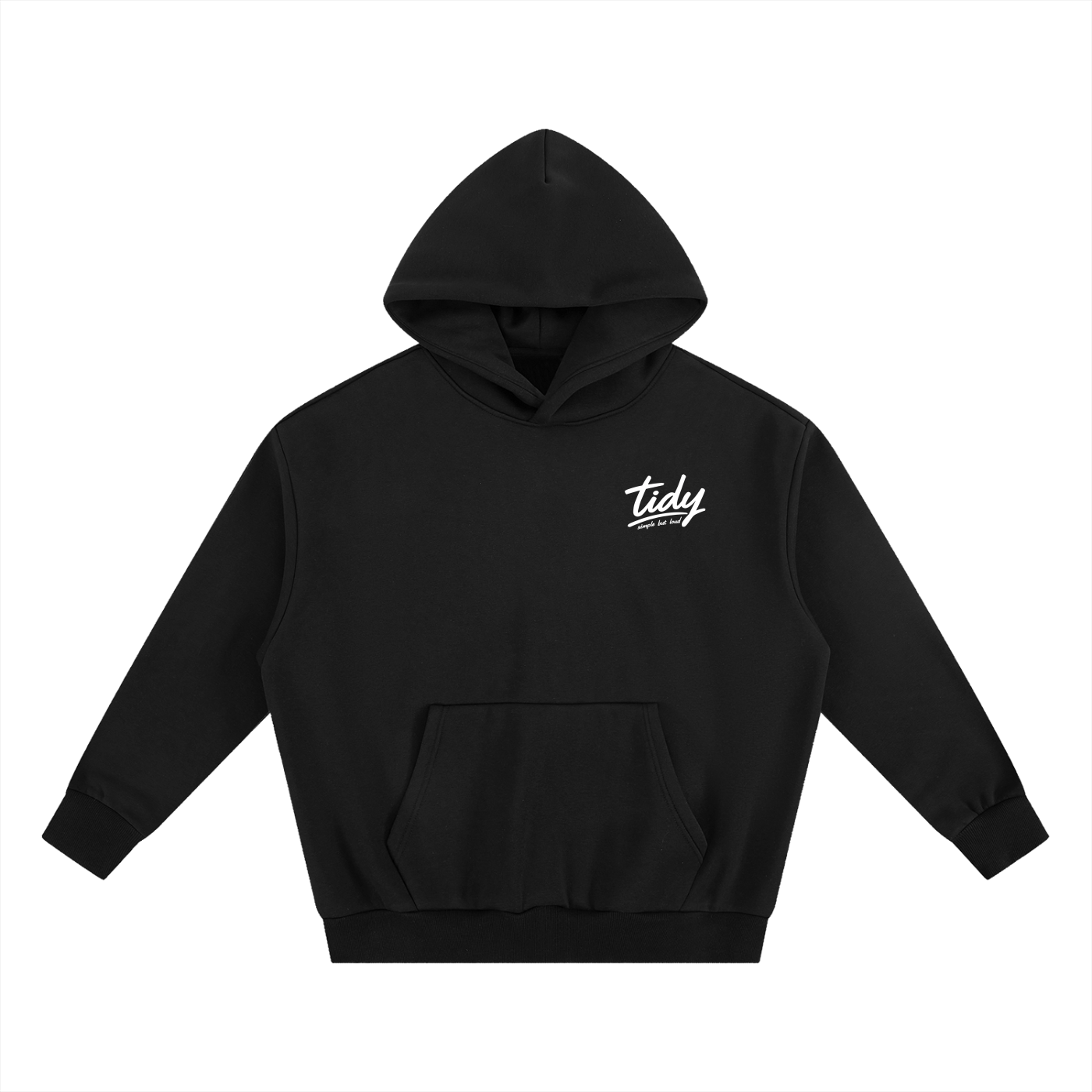 OG  White Print Heavyweight Boxy Fleece Hoodie