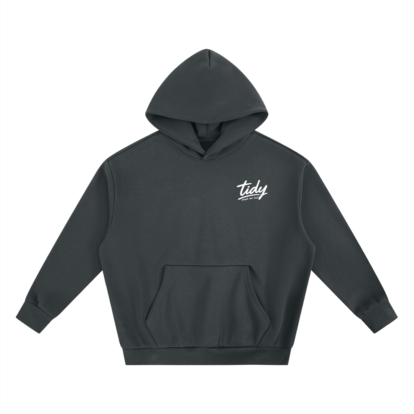 OG  White Print Heavyweight Boxy Fleece Hoodie