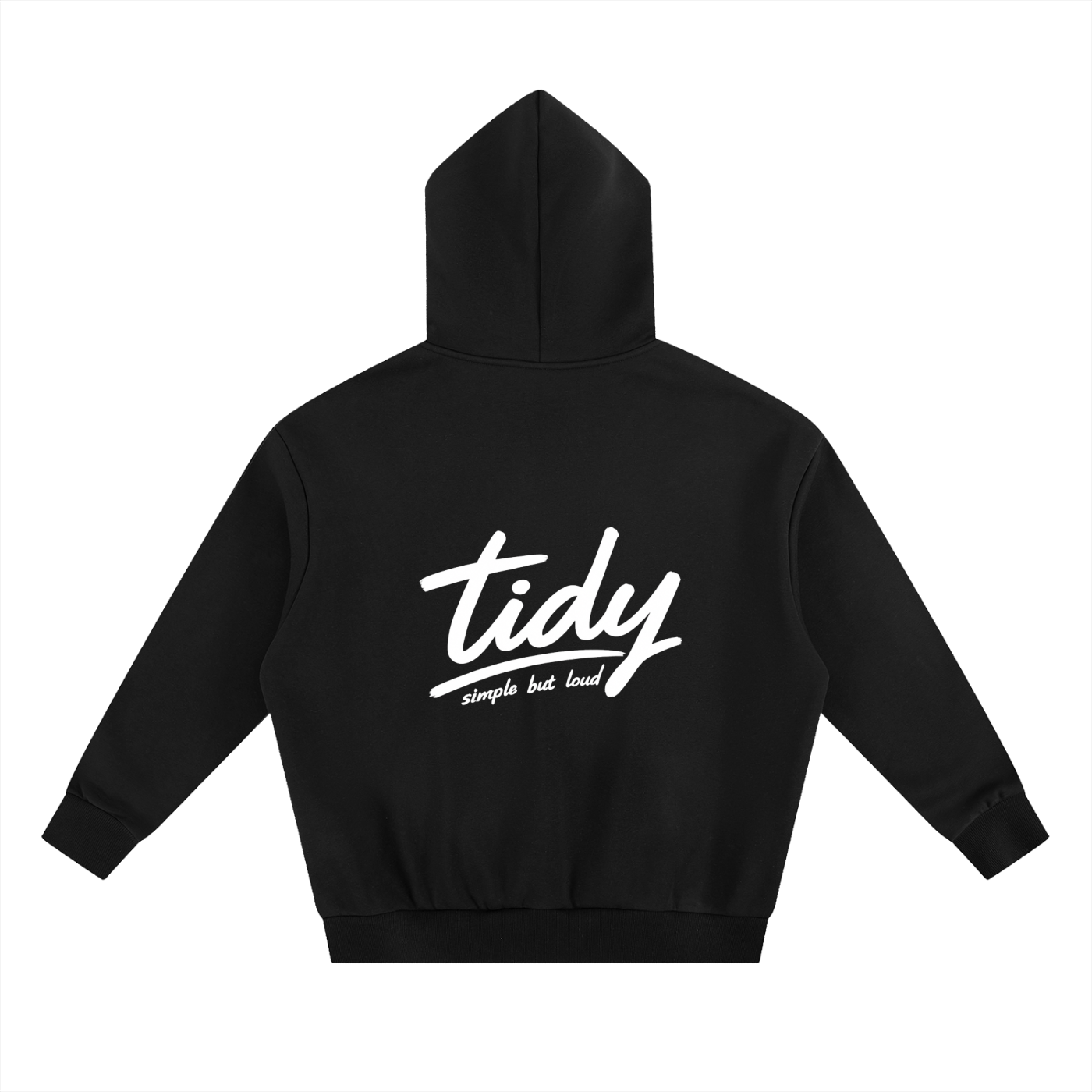 OG  White Print Heavyweight Boxy Fleece Hoodie