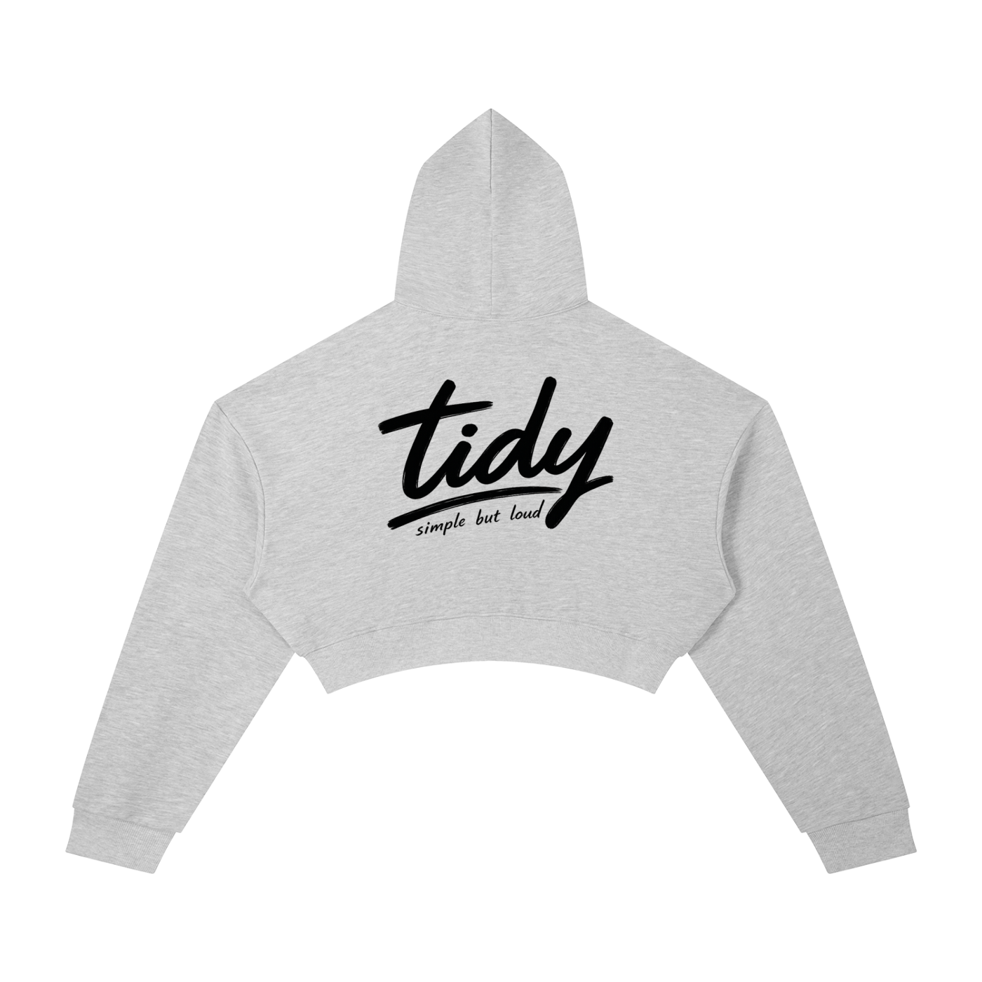 OG Collection Black Print Cropped Hoodie