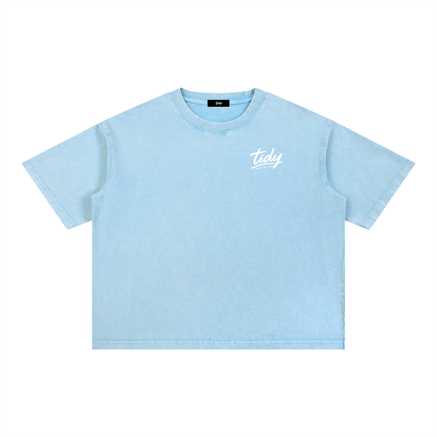 JP MT Fuji White Print Mineral Wash T-Shirt