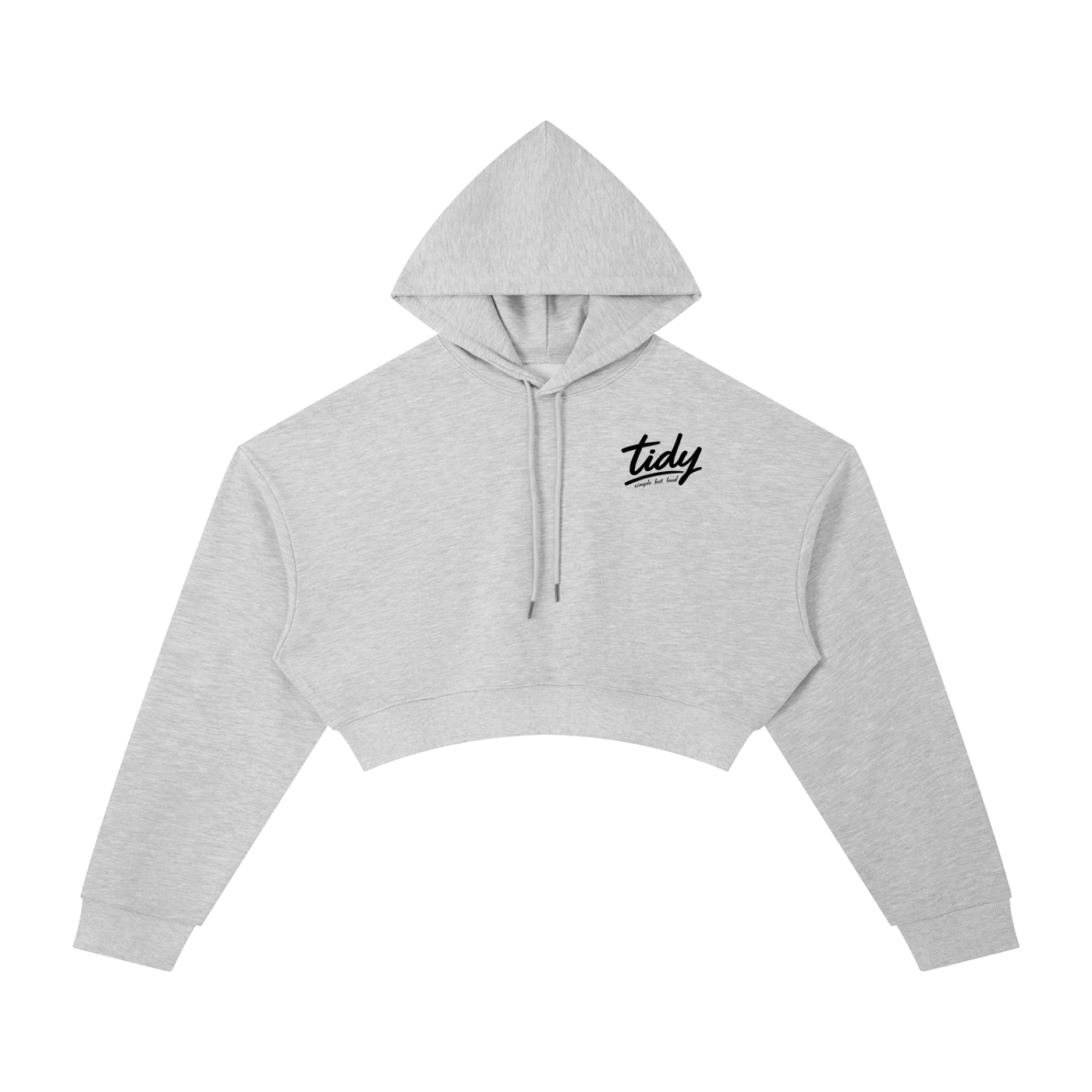 OG Collection Black Print Cropped Hoodie