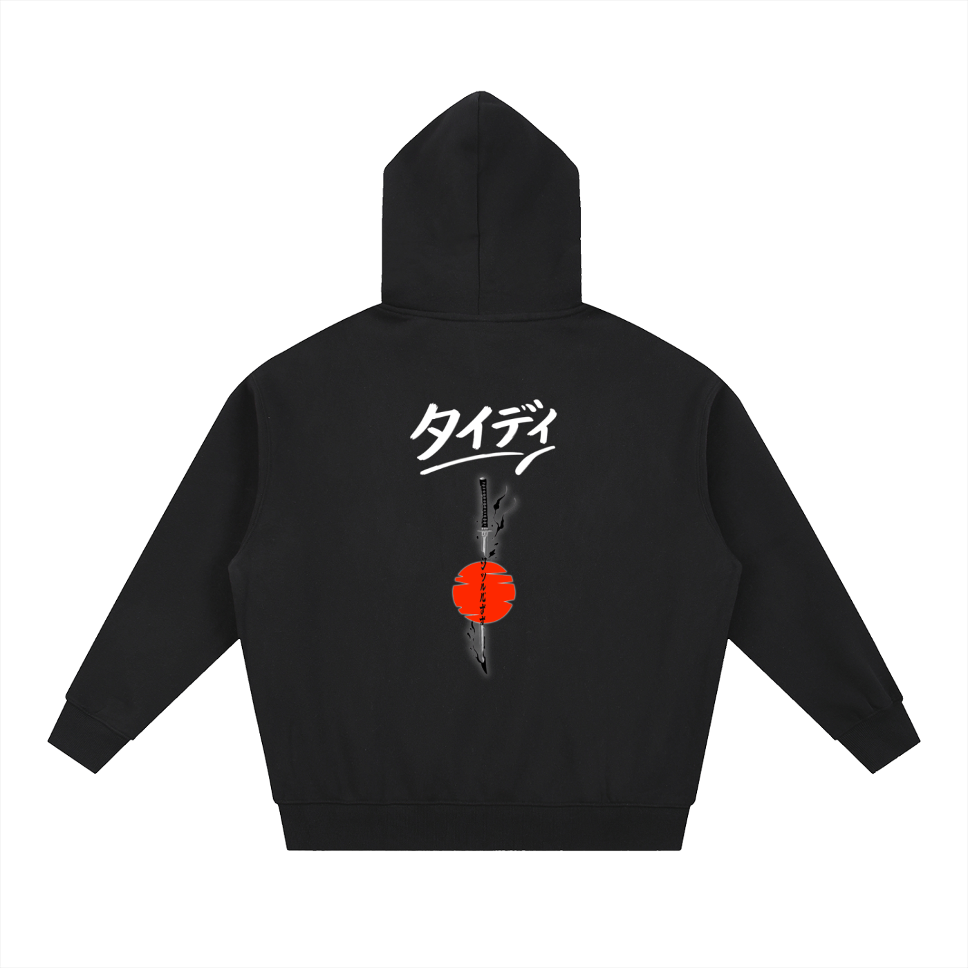 Tidy Tokyo Rising Sun Zip-Up Hoodie — White Logo ODMPOD