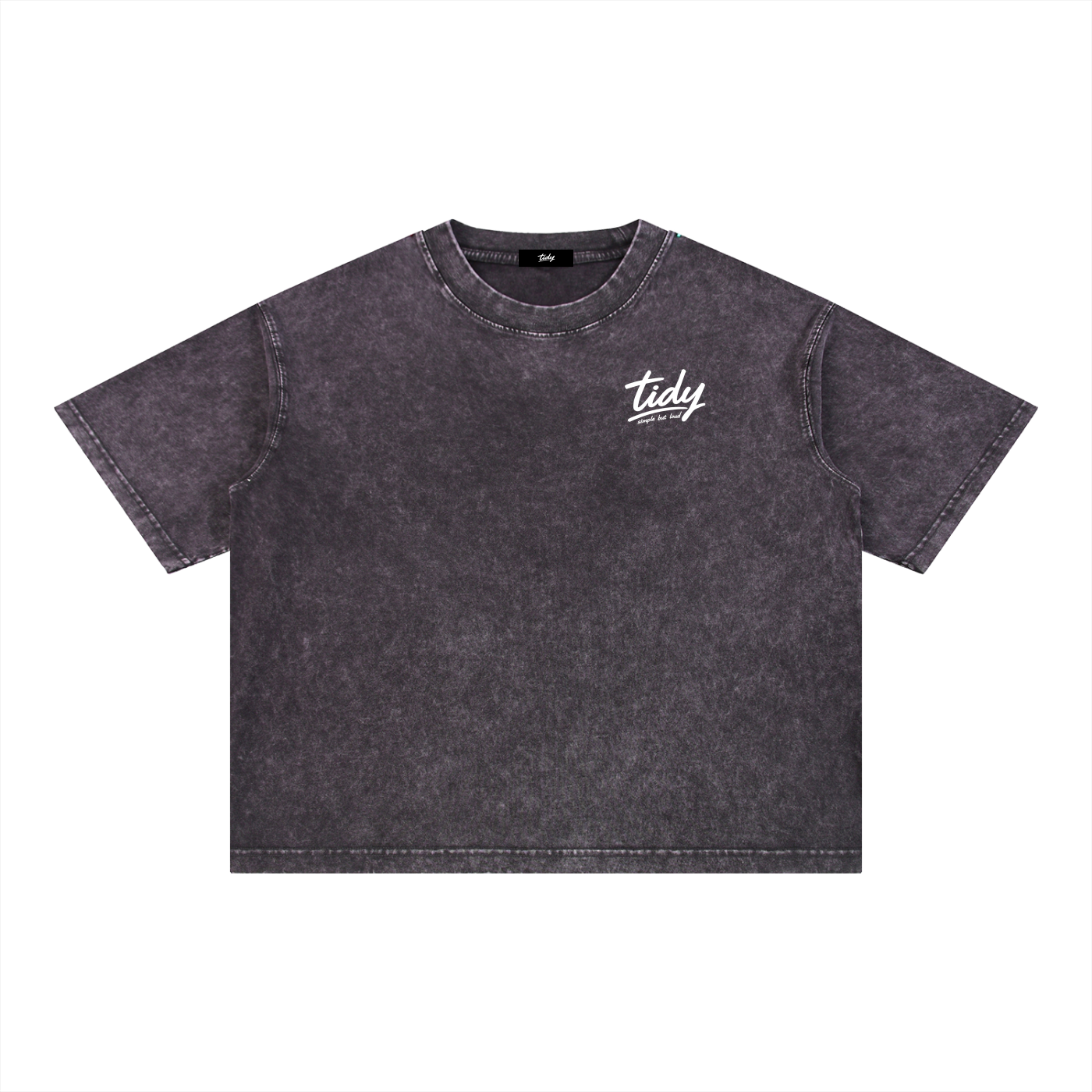 JP MT Fuji White Print Mineral Wash T-Shirt