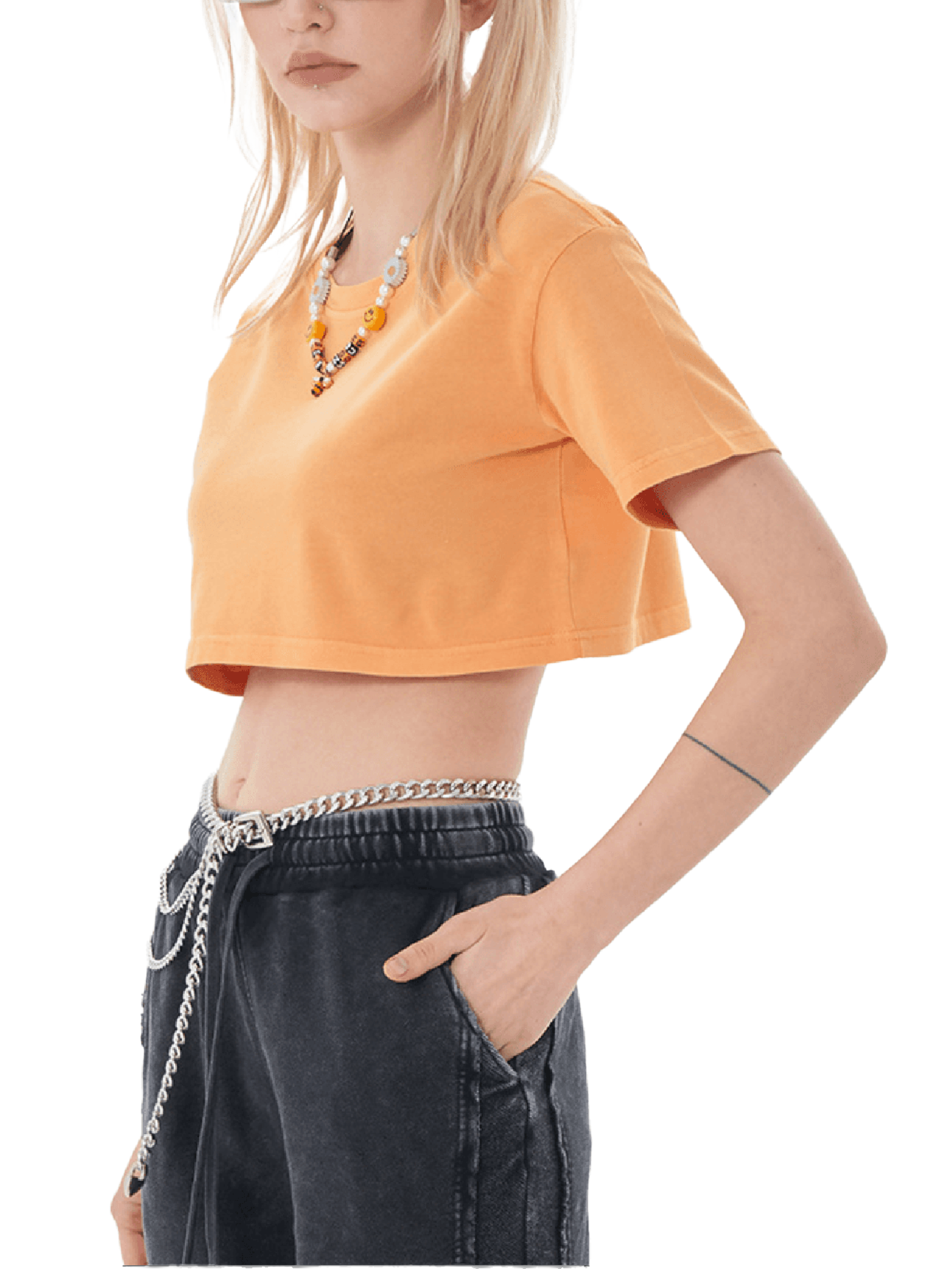 OG Collection Black Print Crop Top